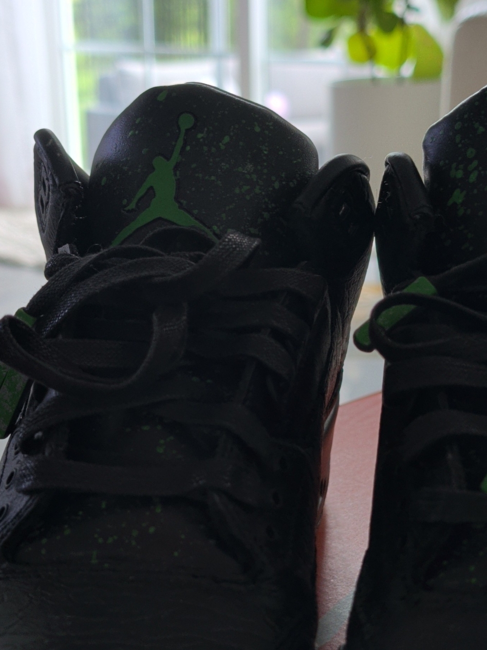 Custom Nike Jordan 3's Men’s Black and Green Low-Top Sneakers - Picture 5 of 14